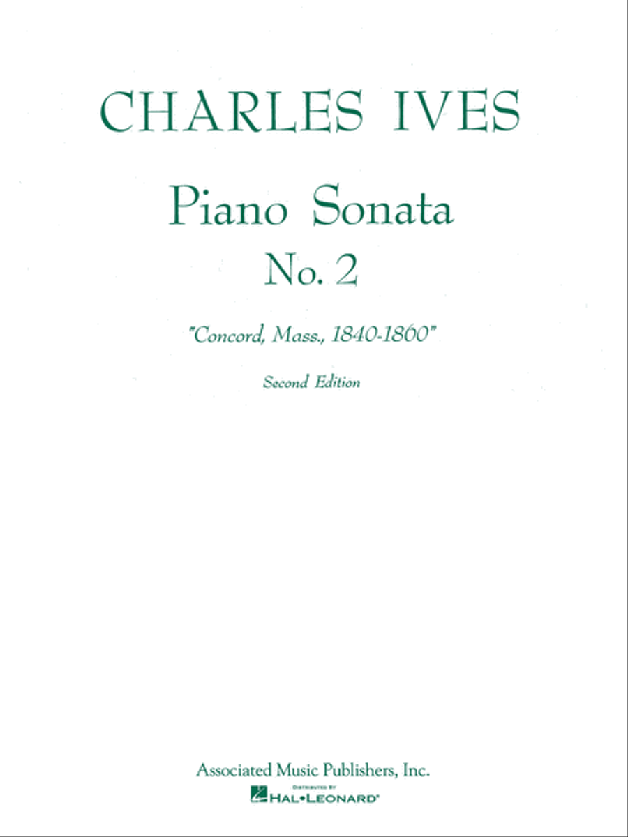 Sonata No. 2 (2nd Ed.) Concord, Mass 1840–60 Piano Solo scores gallery preview page 1