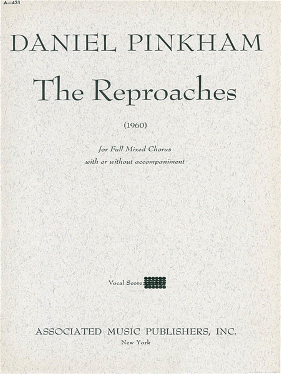Reproaches (1960) Reproaches (1960) 4-Part scores gallery preview page 1