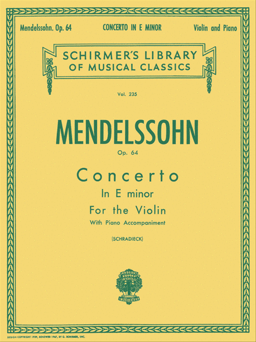 Concerto in E minor, Op. 64 Violin Solo scores gallery preview page 1