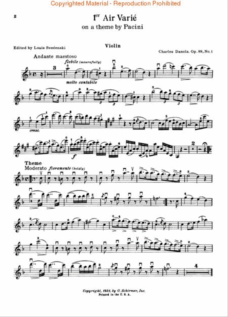 6 Airs Variés, Op. 89 6 Airs Variés, Op. 89 Violin Solo scores gallery preview page 2