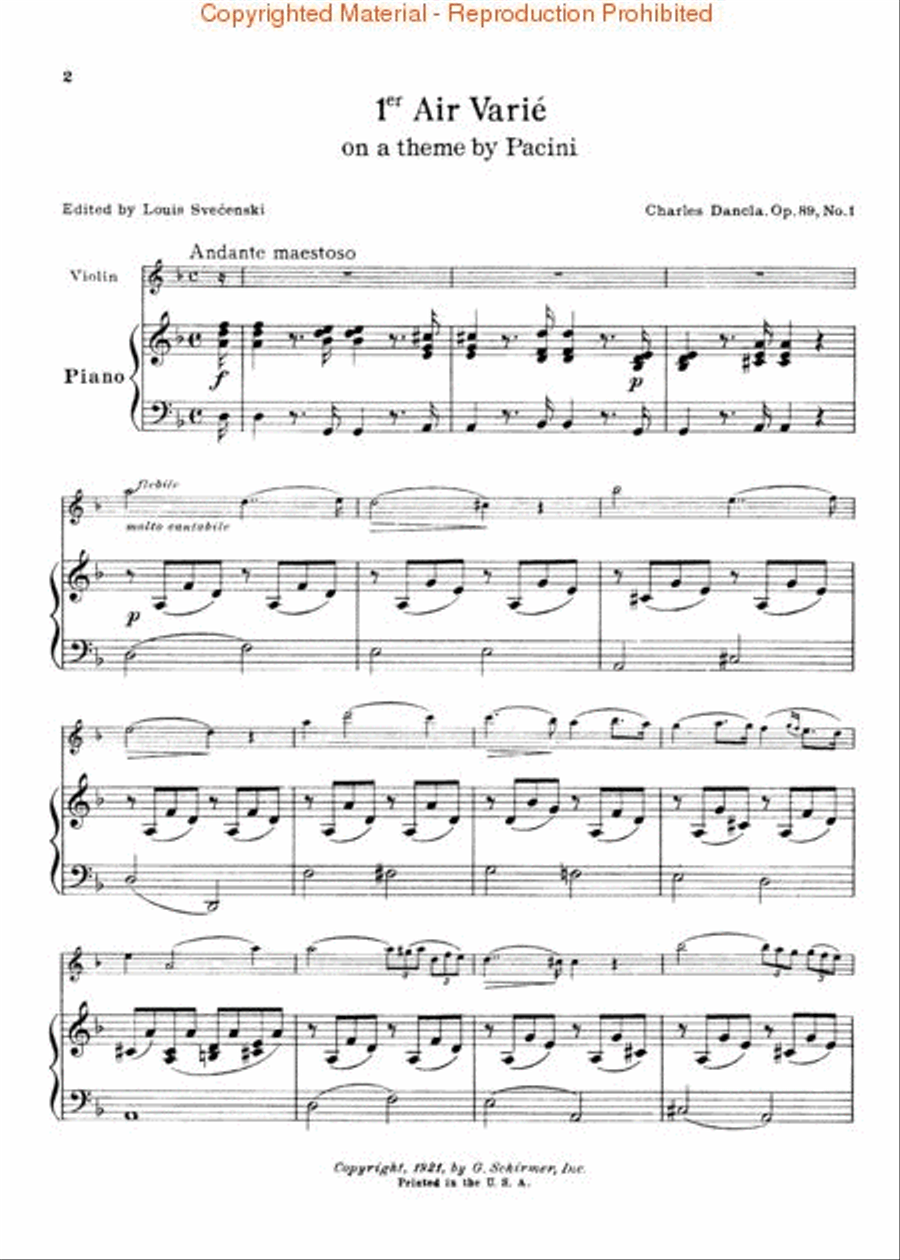 6 Airs Variés, Op. 89 6 Airs Variés, Op. 89 Violin Solo scores gallery preview page 3