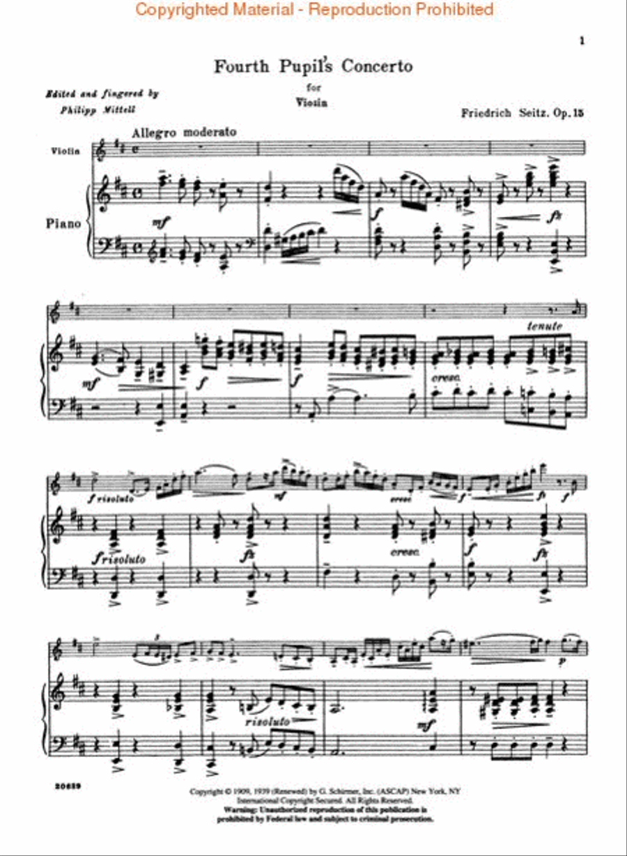 Pupil's Concerto No. 4 in D, Op. 15 Orchestra scores gallery preview page 2