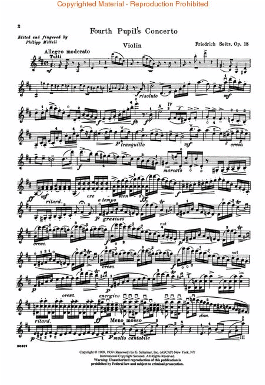 Pupil's Concerto No. 4 in D, Op. 15 Orchestra scores gallery preview page 3