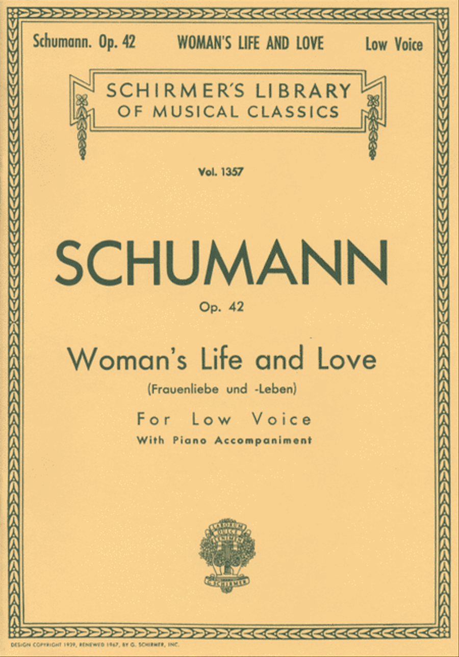 Woman's Life and Love (Frauenliebe und Leben) Low Voice scores gallery preview page 1