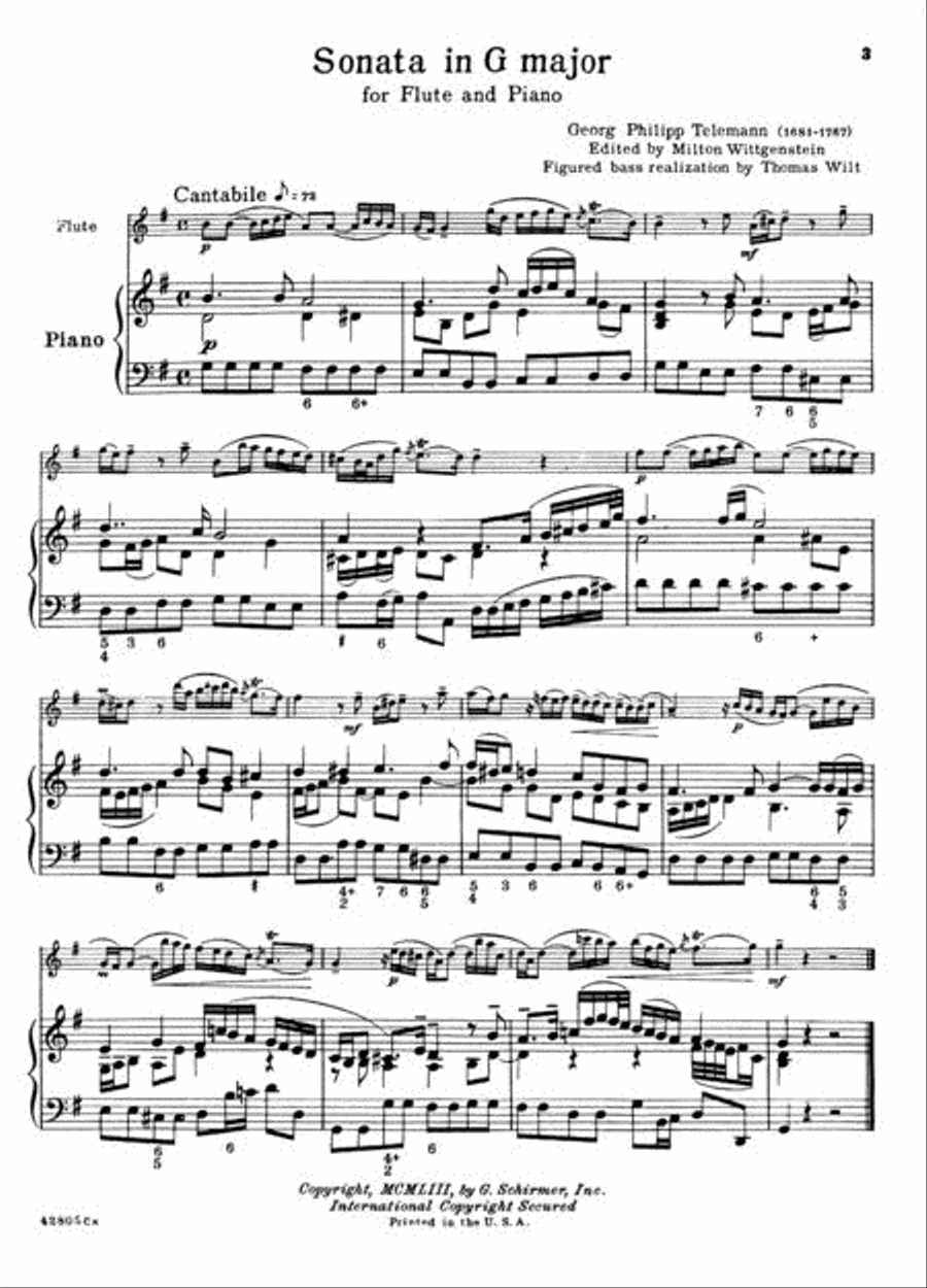 Four Sonatas Four Sonatas Flute Solo scores gallery preview page 3