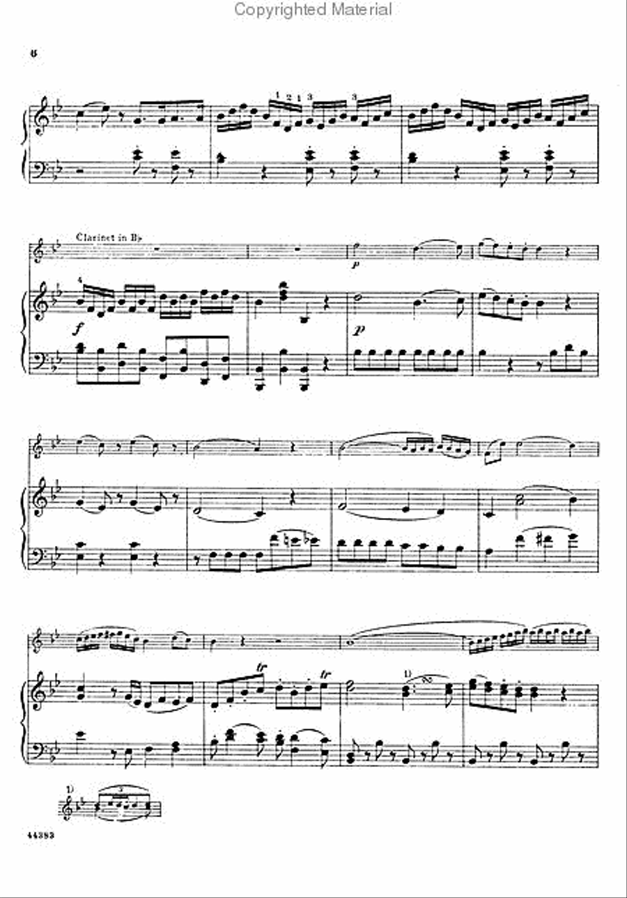 Clarinet Concerto in Bb Major, K. 622 Clarinet Solo scores gallery preview page 4