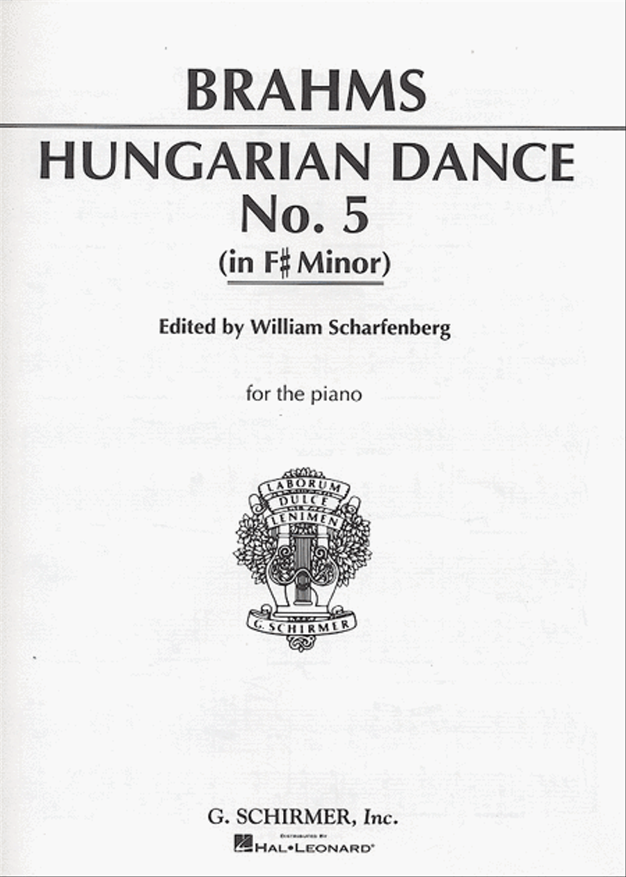 Hungarian Dance No. 5 Hungarian Dance No. 5 Piano Solo scores gallery preview page 1
