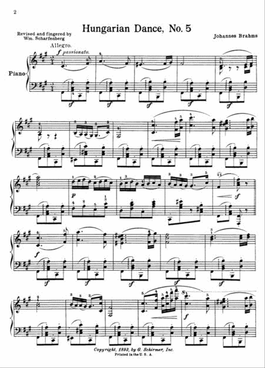 Hungarian Dance No. 5 Hungarian Dance No. 5 Piano Solo scores gallery preview page 2