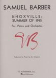 Knoxville: Summer of 1915