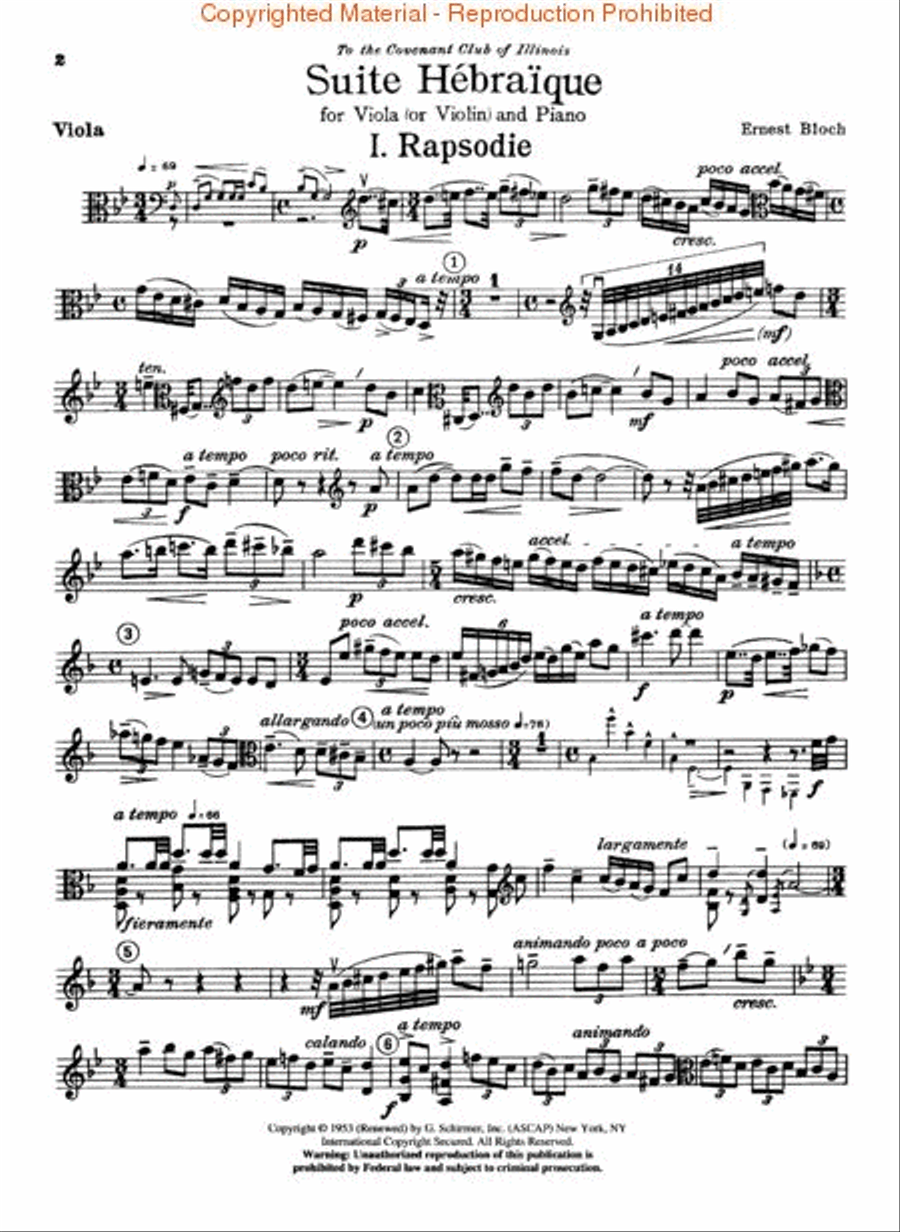 Suite Hebraique Suite Hebraique Piano Accompaniment scores gallery preview page 2