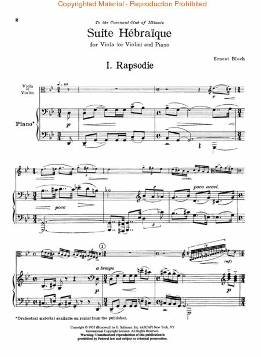 Suite Hebraique Suite Hebraique Piano Accompaniment scores gallery preview page 4