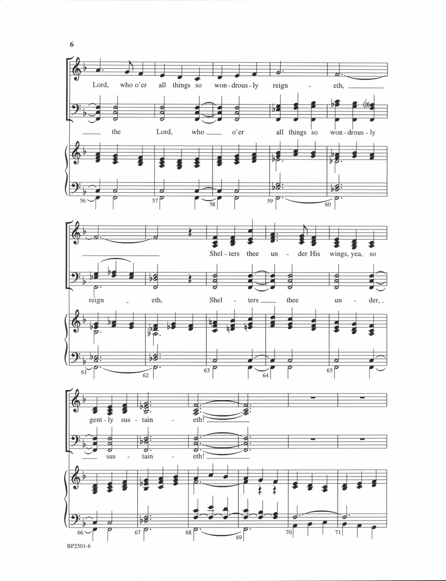 Praise to the Lord, the Almighty - Hayes 4-Part scores gallery preview page 6