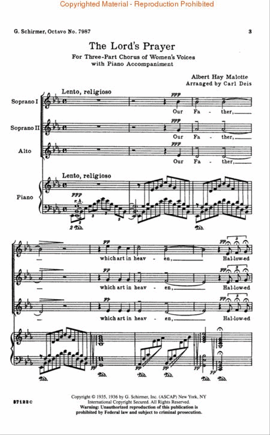 The Lord's Prayer The Lord's Prayer SSA scores gallery preview page 2