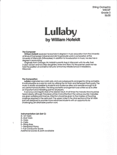 Lullaby - Score