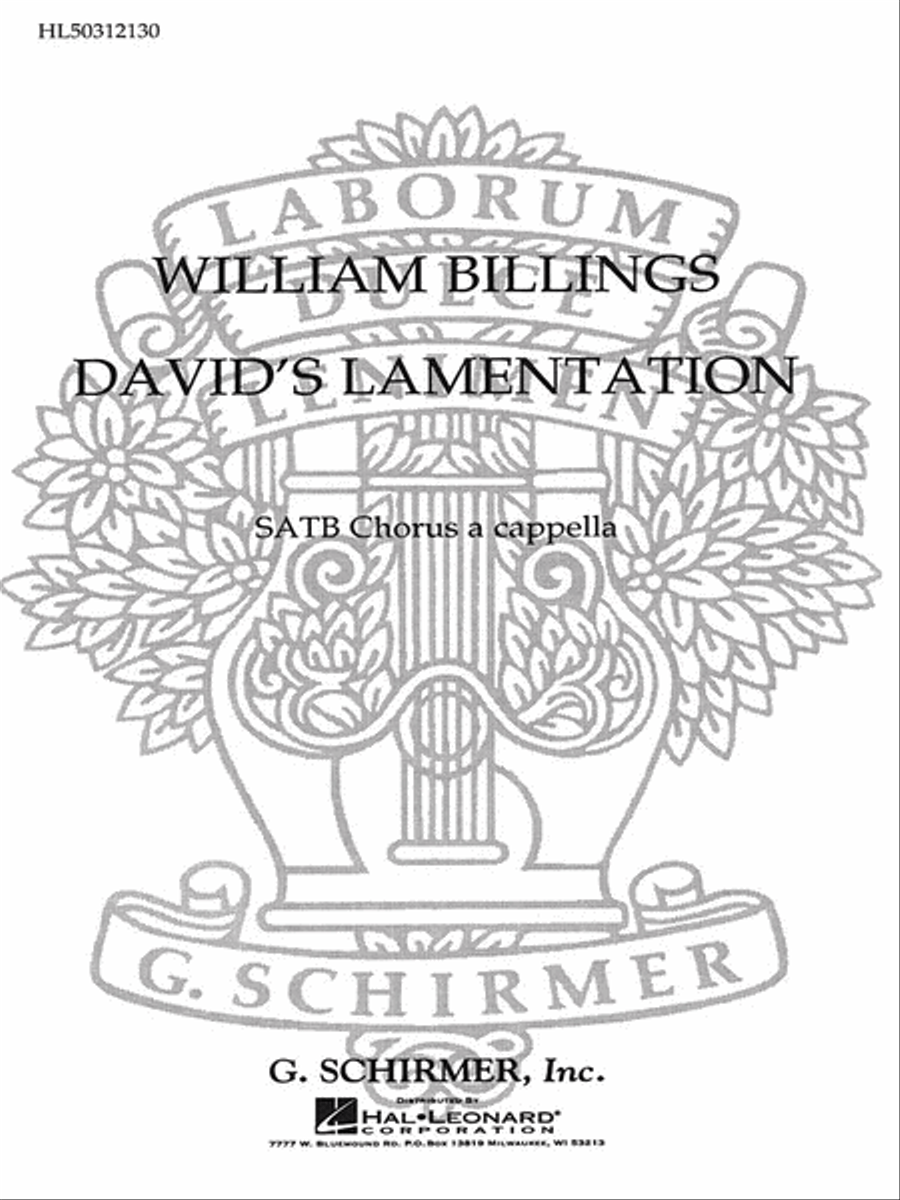 David's Lamentation David's Lamentation 4-Part scores gallery preview page 1