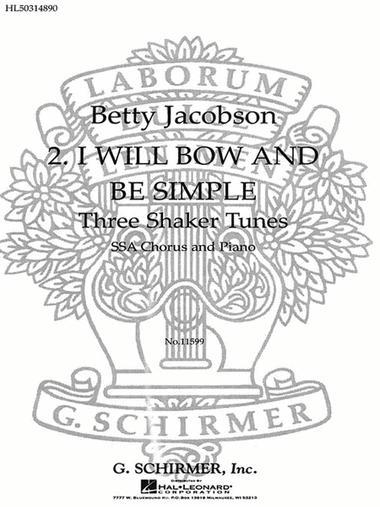 I Will Bow And Be Simple Treble With Piano