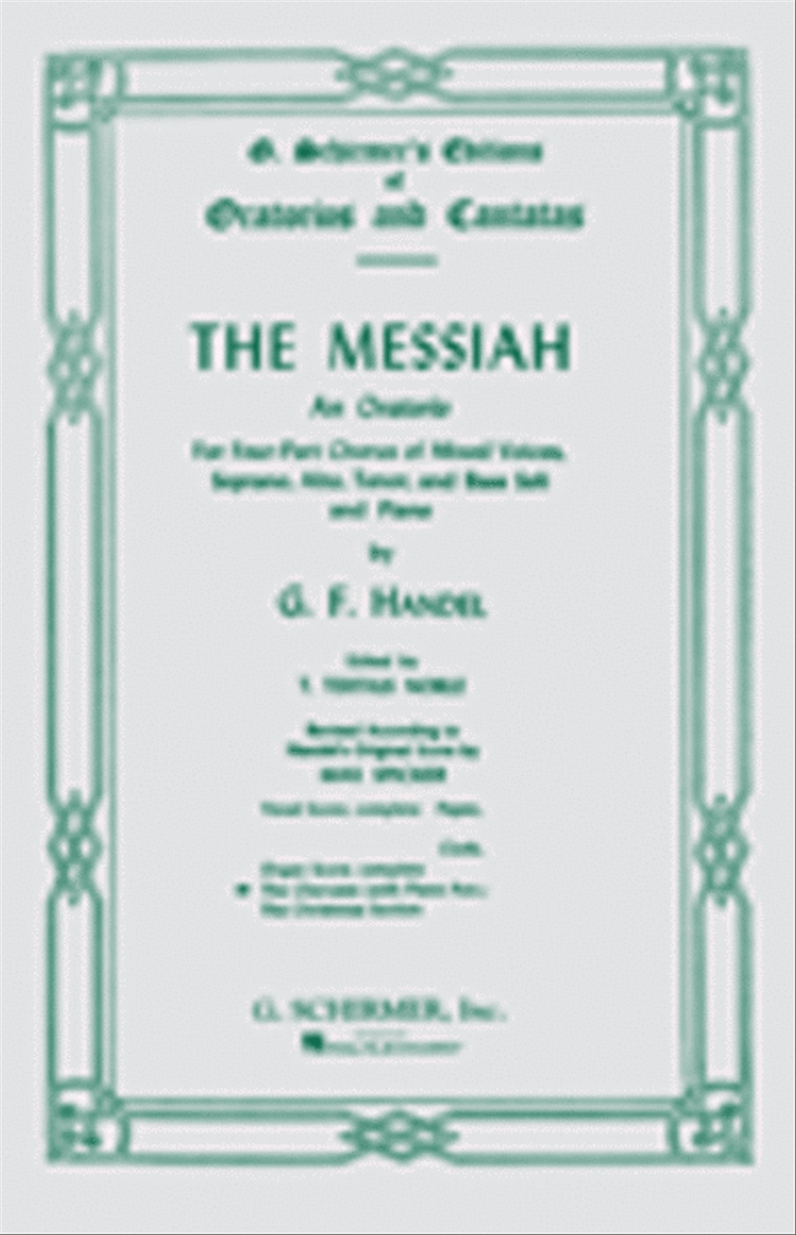 Messiah (Oratorio, 1741) Messiah (Oratorio, 1741) 4-Part scores gallery preview page 1