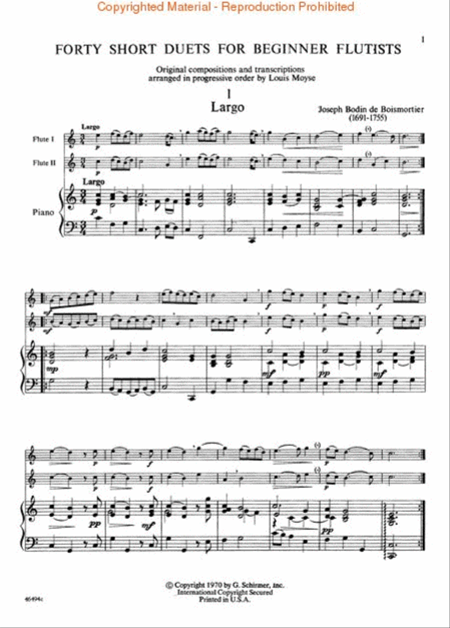 Forty Short Duets for Beginner Flutists Flute Solo scores gallery preview page 2