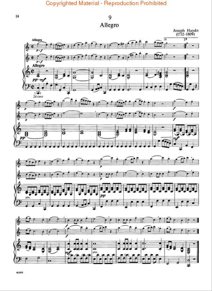 Forty Short Duets for Beginner Flutists Flute Solo scores gallery preview page 3