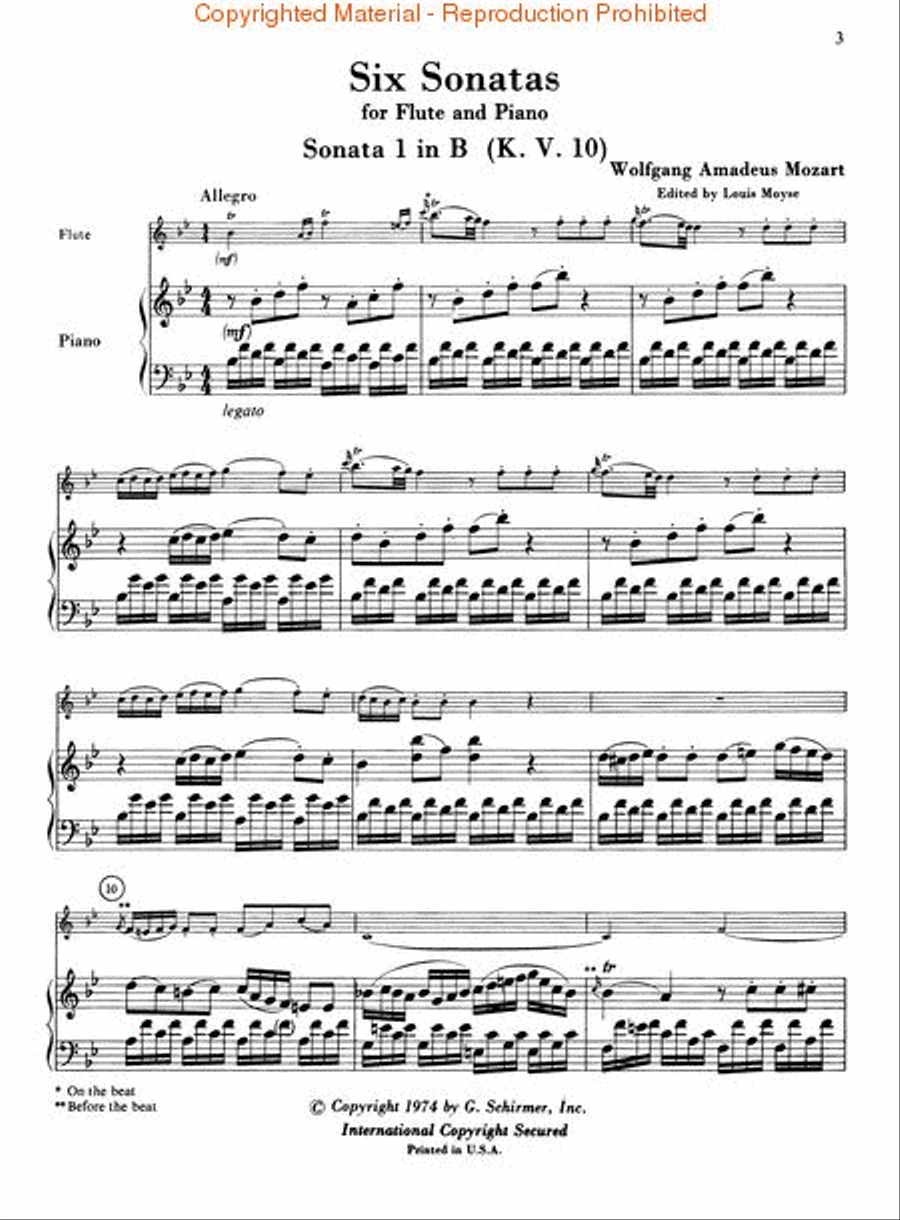 Six Sonatas, KV 10-15 Six Sonatas, KV 10-15 Flute Solo scores gallery preview page 2