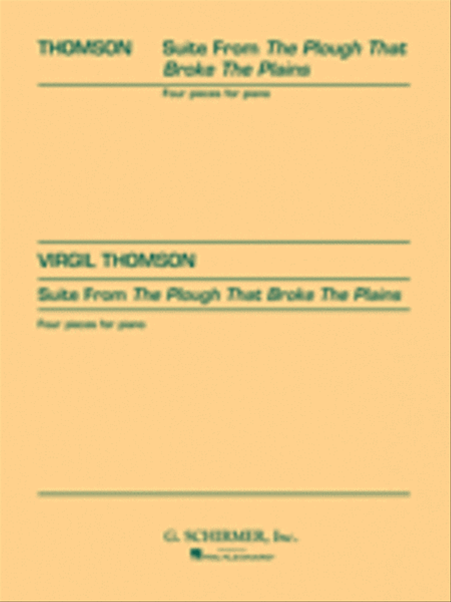Suite from The Plough That Broke the Plains Piano Solo scores gallery preview page 1