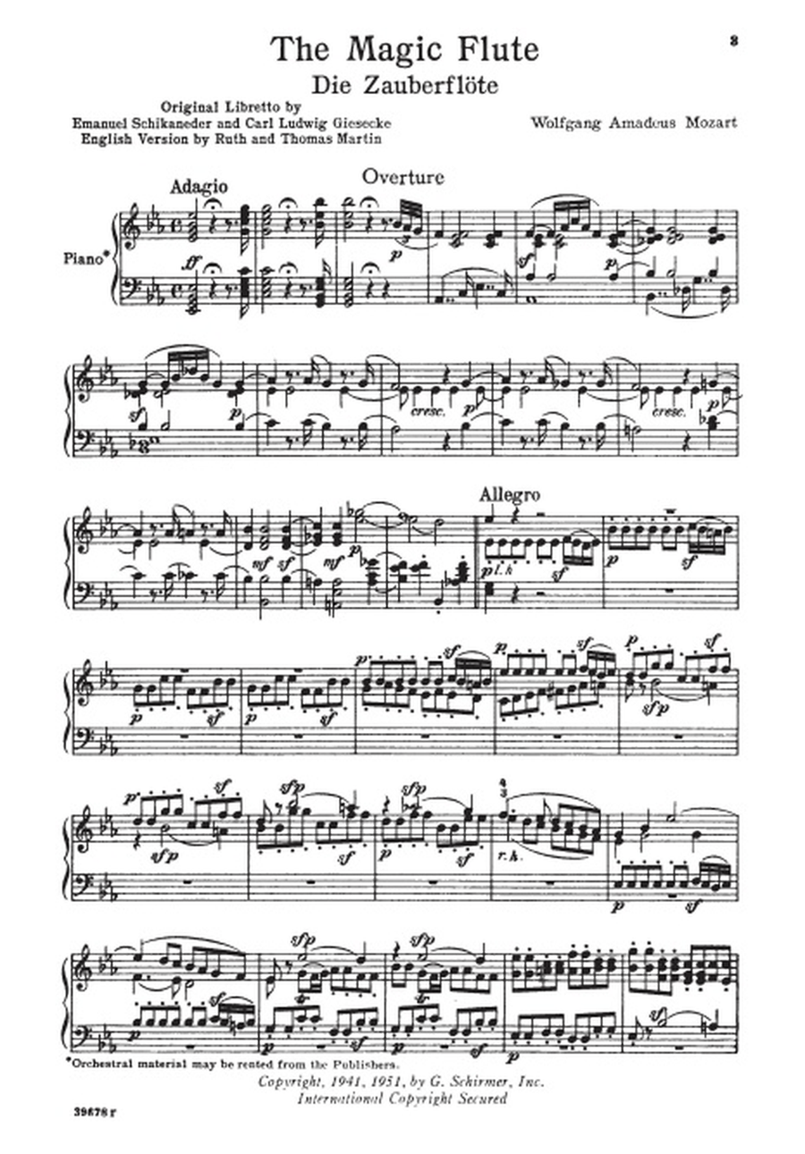 The Magic Flute (Die Zauberflöte) Voice scores gallery preview page 4
