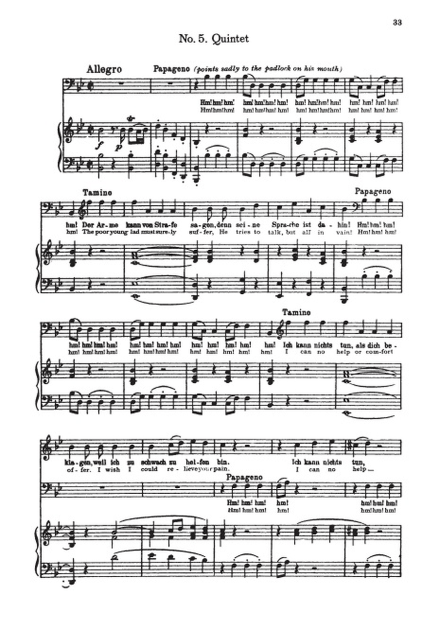 The Magic Flute (Die Zauberflöte) Voice scores gallery preview page 6