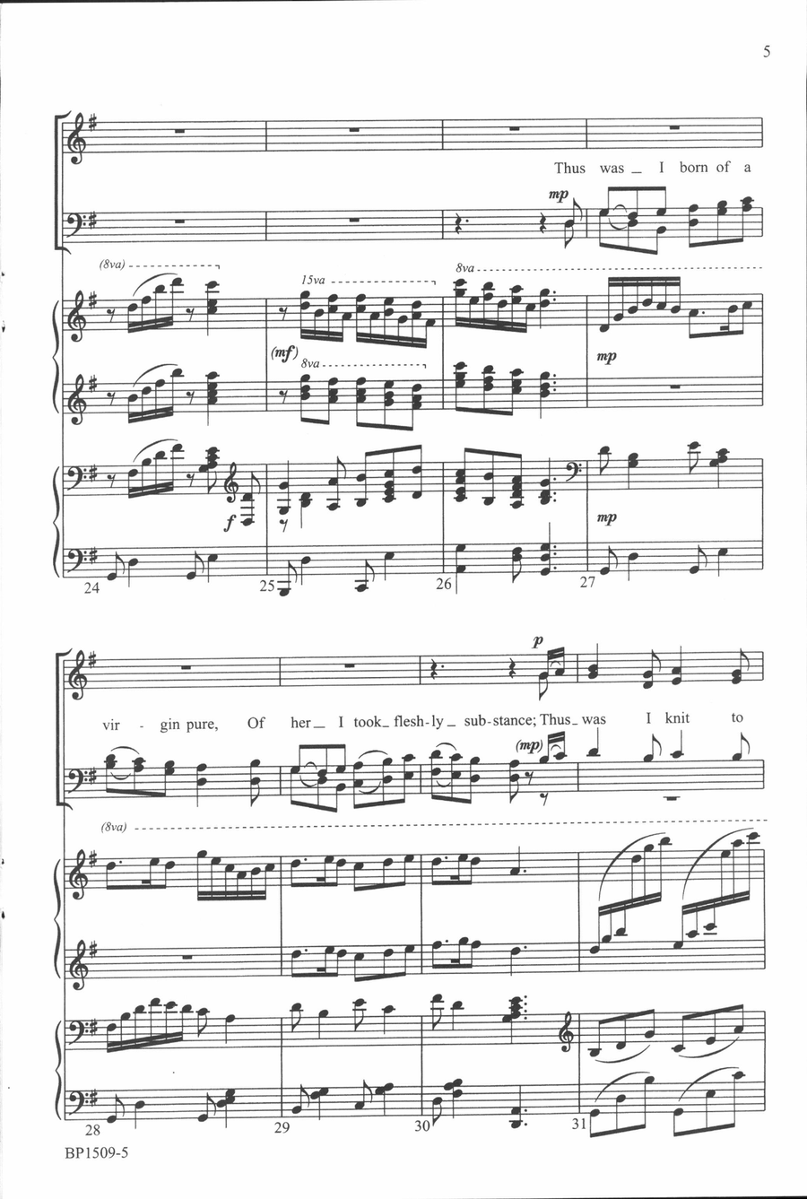 Tomorrow Shall Be My Dancing Day - SATB 4-Part scores gallery preview page 5