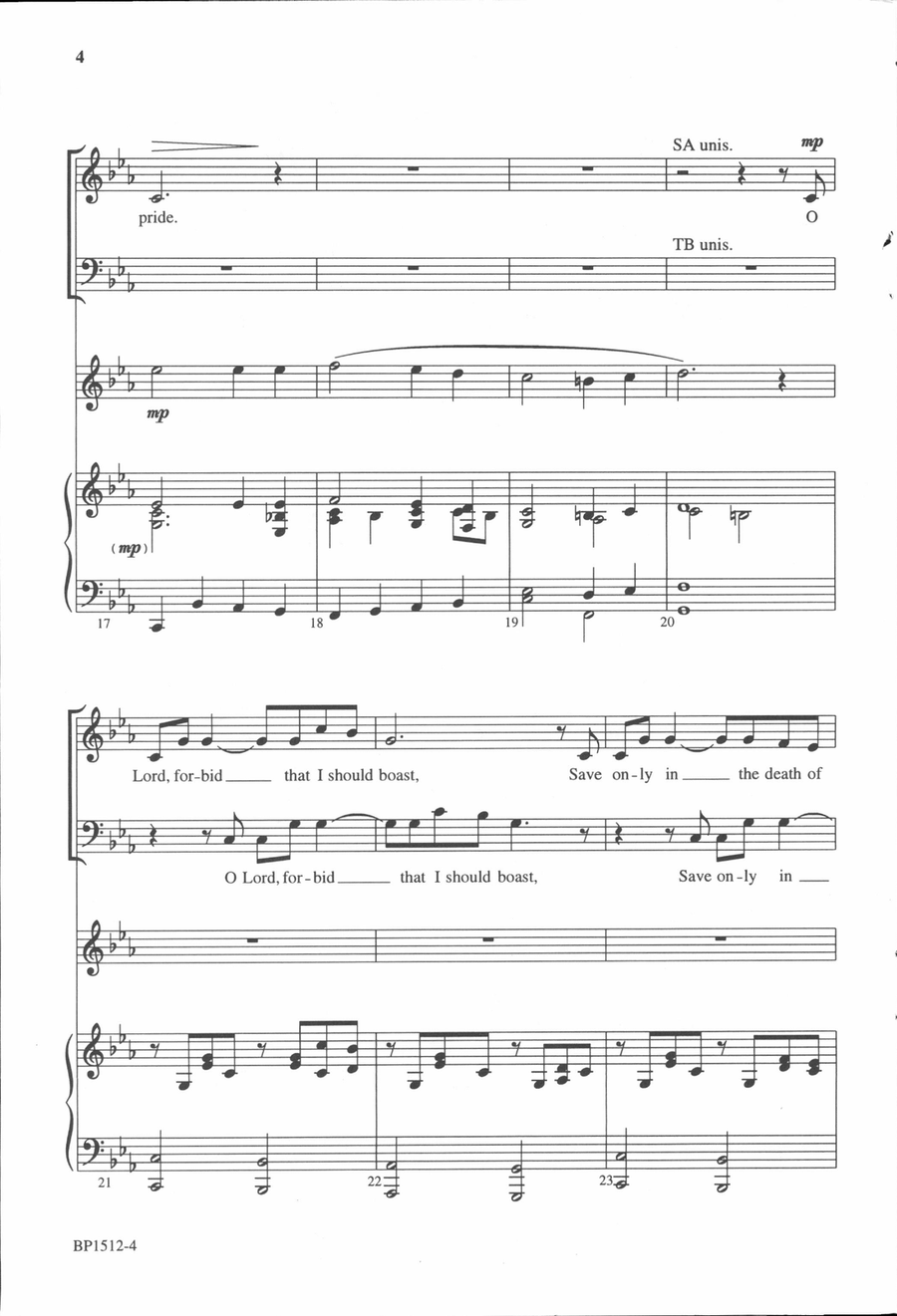 When I Survey the Wondrous Cross - Ellis 4-Part scores gallery preview page 4