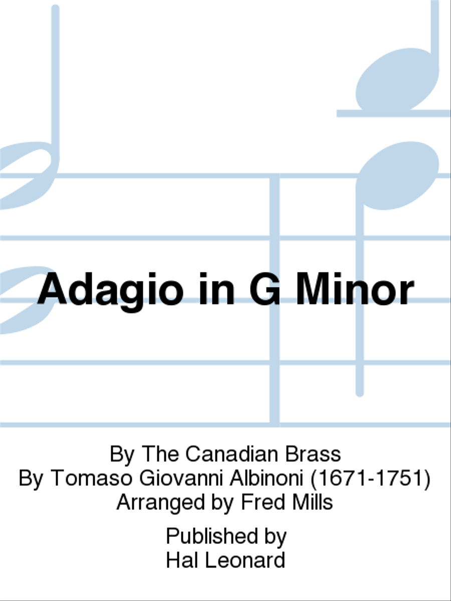 Adagio in G Minor Set of Parts scores gallery preview page 1