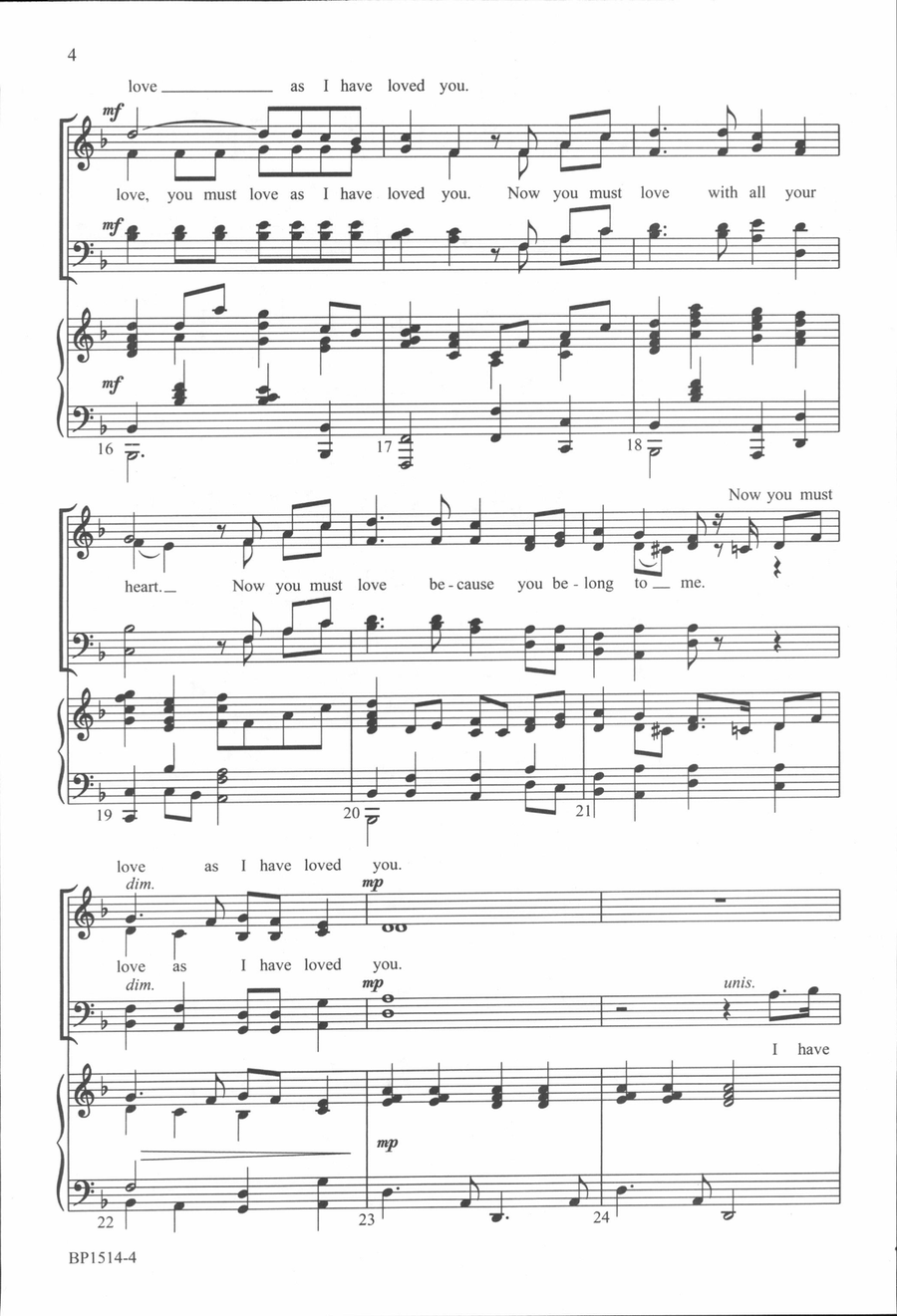 I Have Loved You I Have Loved You 4-Part scores gallery preview page 4