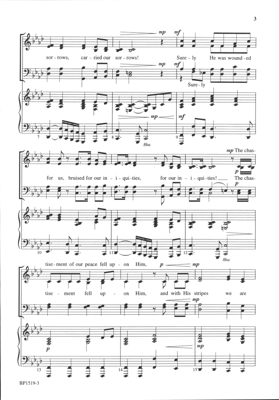 Surely He Has Borne Our Griefs - Larson 4-Part scores gallery preview page 3