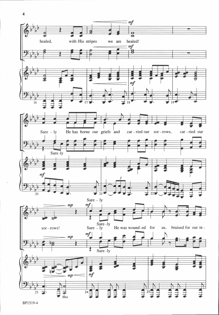 Surely He Has Borne Our Griefs - Larson 4-Part scores gallery preview page 4