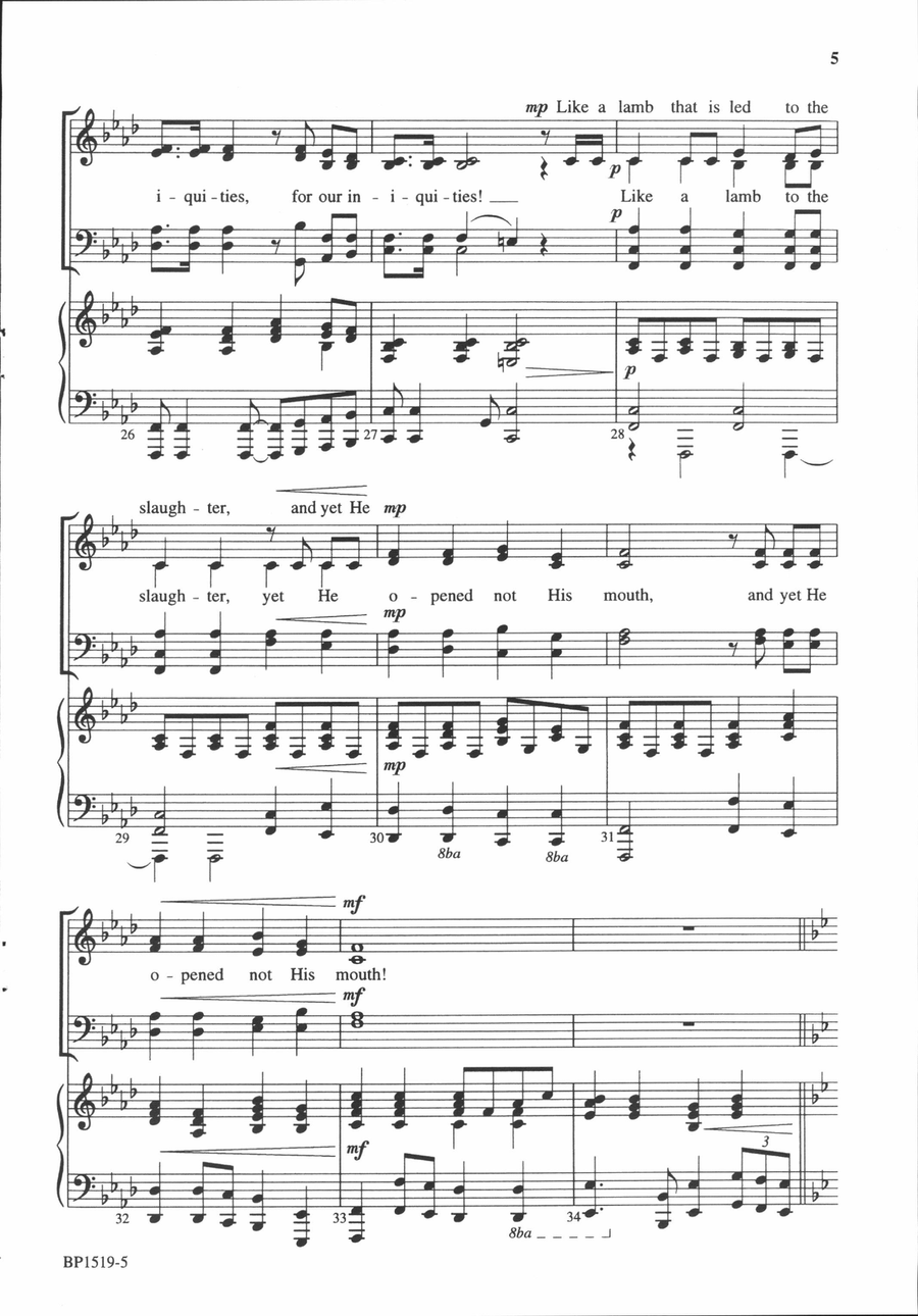 Surely He Has Borne Our Griefs - Larson 4-Part scores gallery preview page 5
