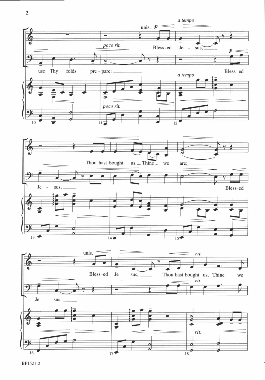 Savior, Like a Shepherd Lead Us - Schwoebel 4-Part scores gallery preview page 3