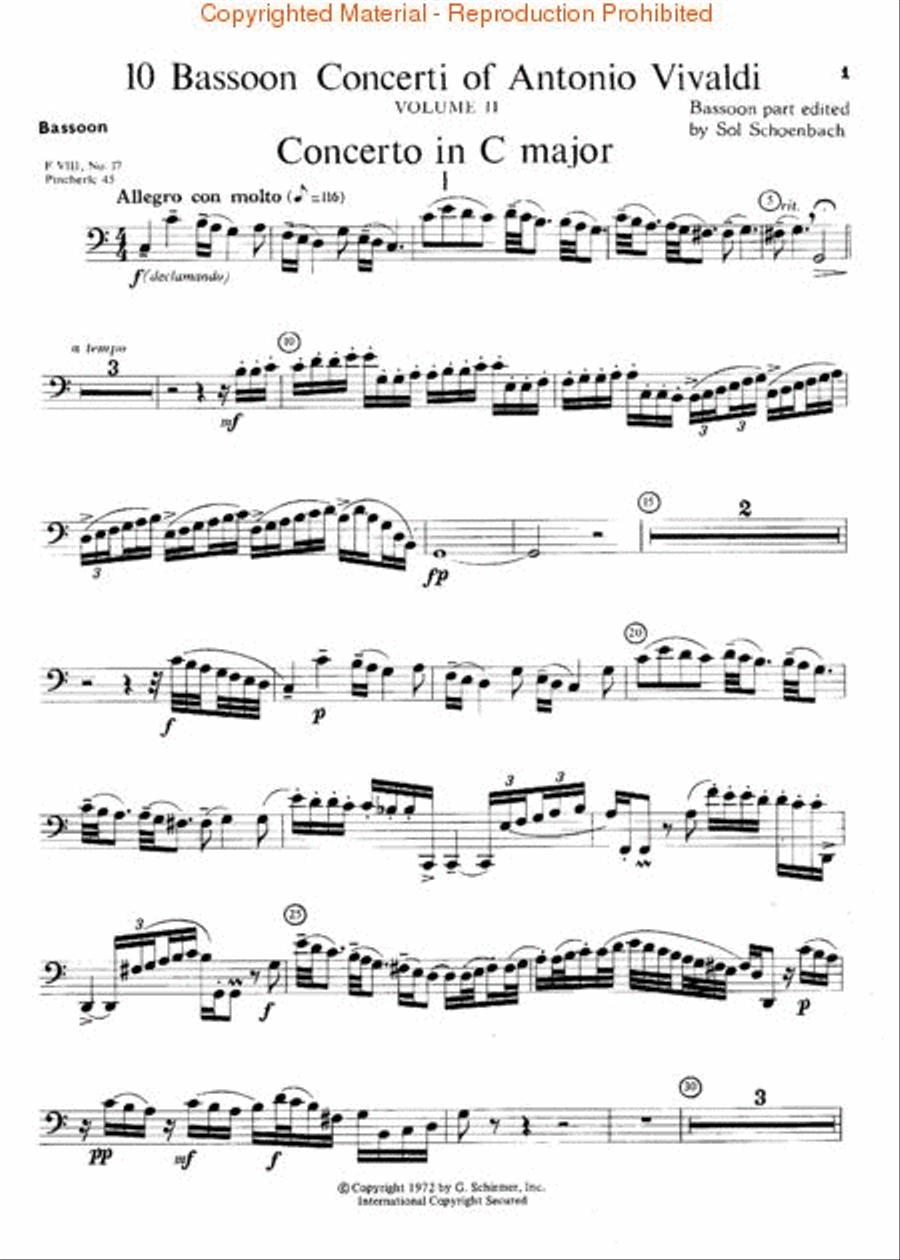 10 Bassoon Concerti, Vol. 2 Bassoon scores gallery preview page 2