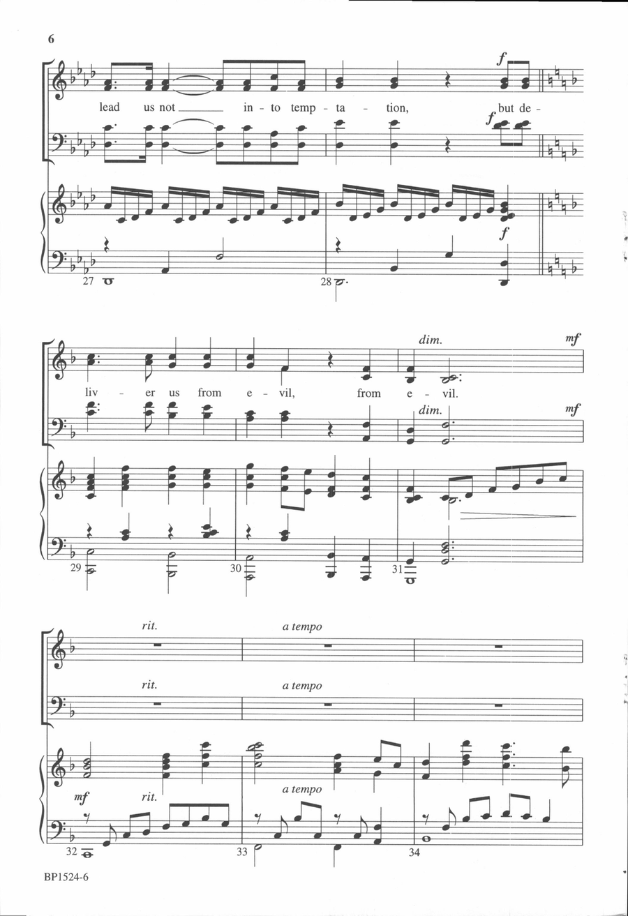 Our Lord's Prayer Our Lord's Prayer 4-Part scores gallery preview page 5