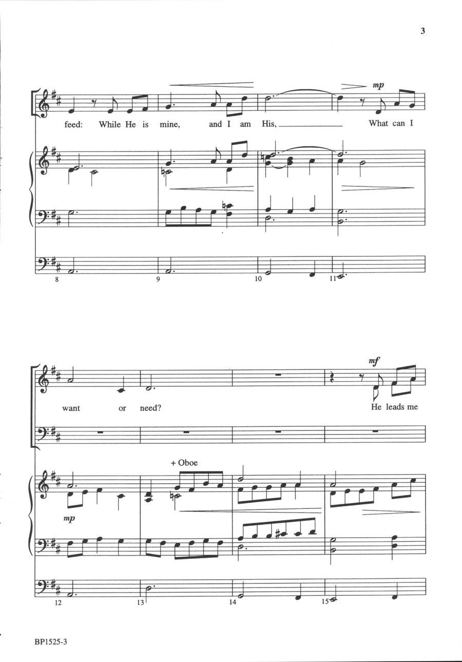 The God of Love My Shepherd Is 4-Part scores gallery preview page 3