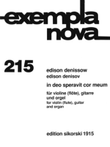 In Deo Speravit Cor Meum Score And Parts Vn (Fl) Gtr Org