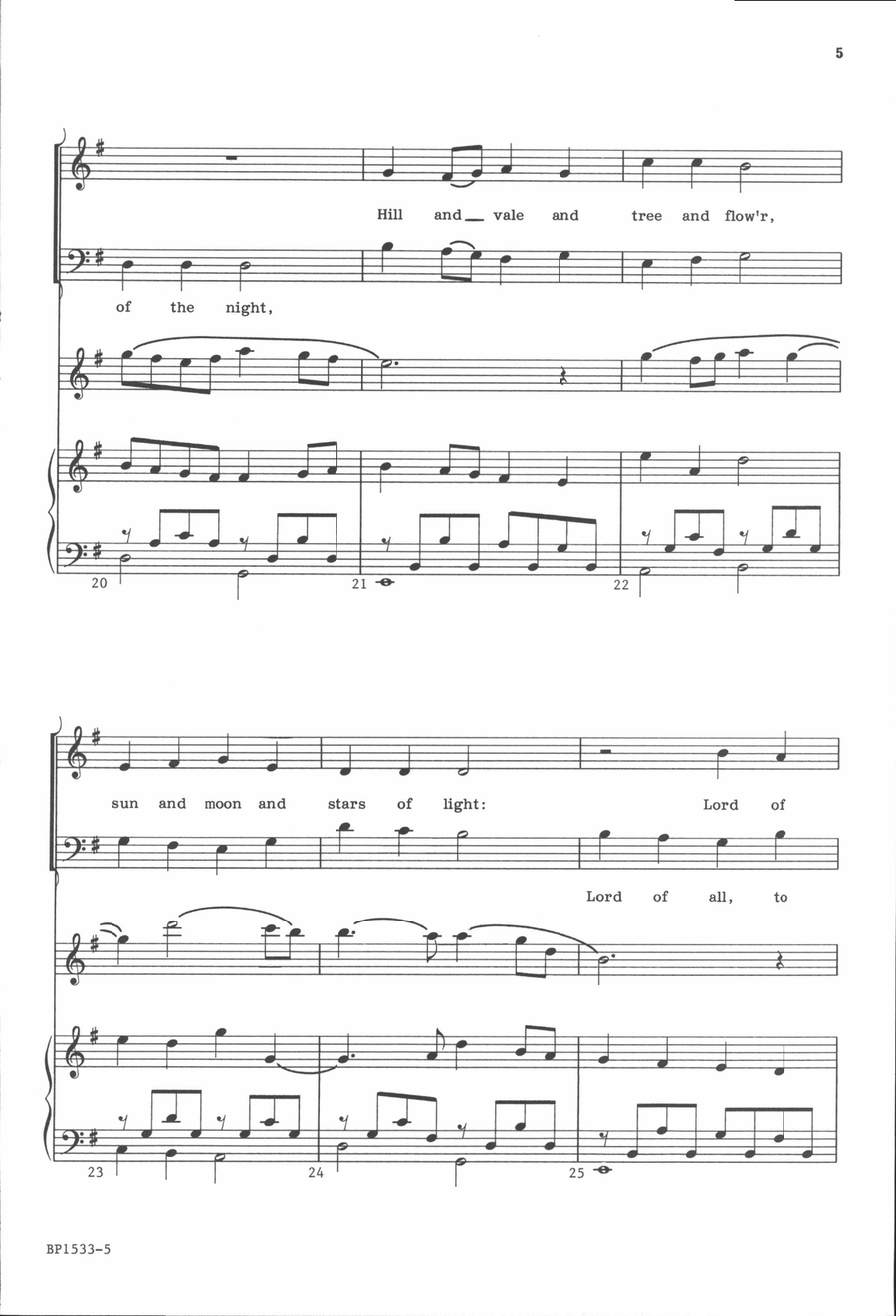 For the Beauty of the Earth - Courtney 4-Part scores gallery preview page 4