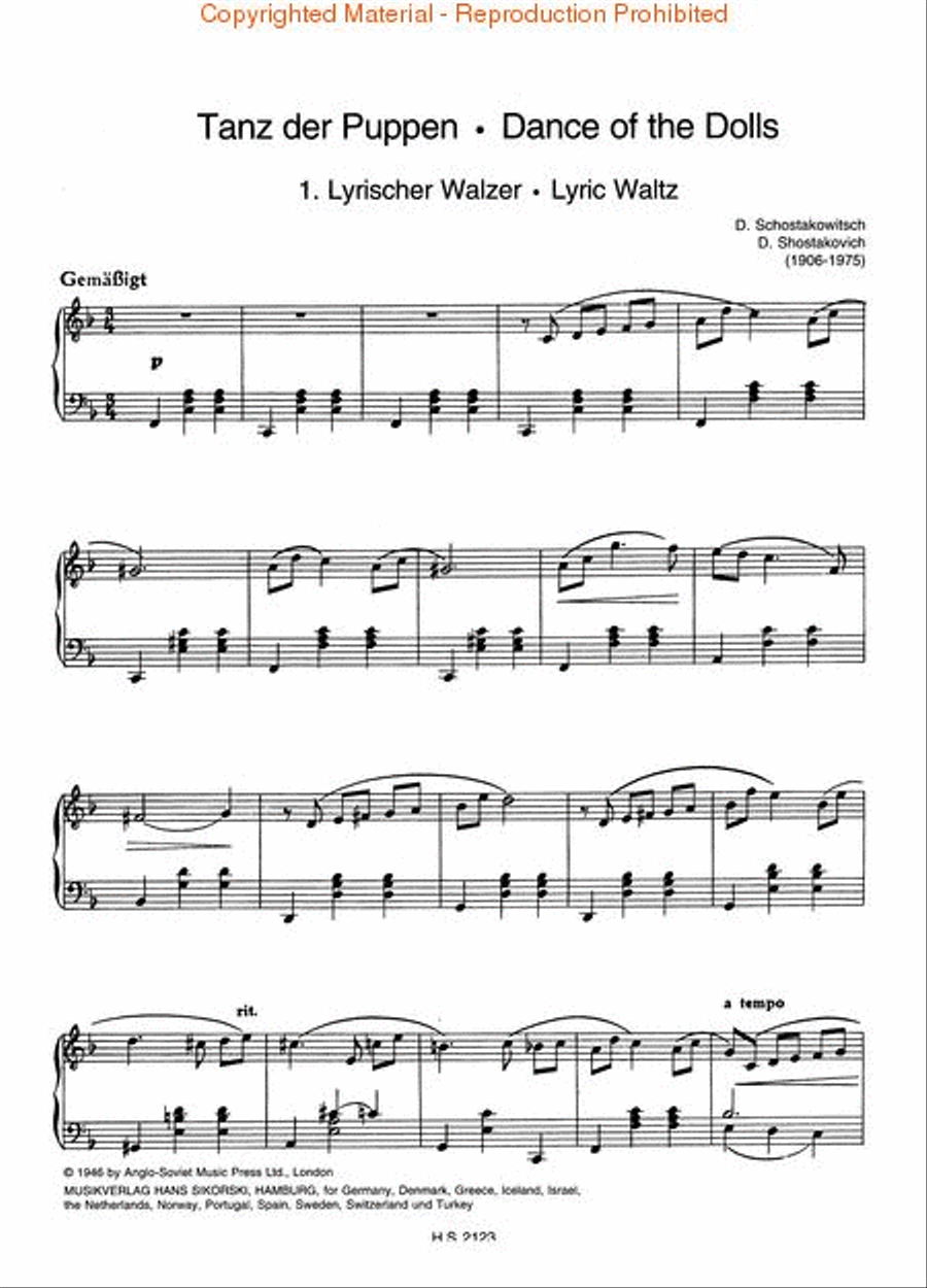 Dances of the Dolls (7 Easy Pieces) Piano Solo scores gallery preview page 2
