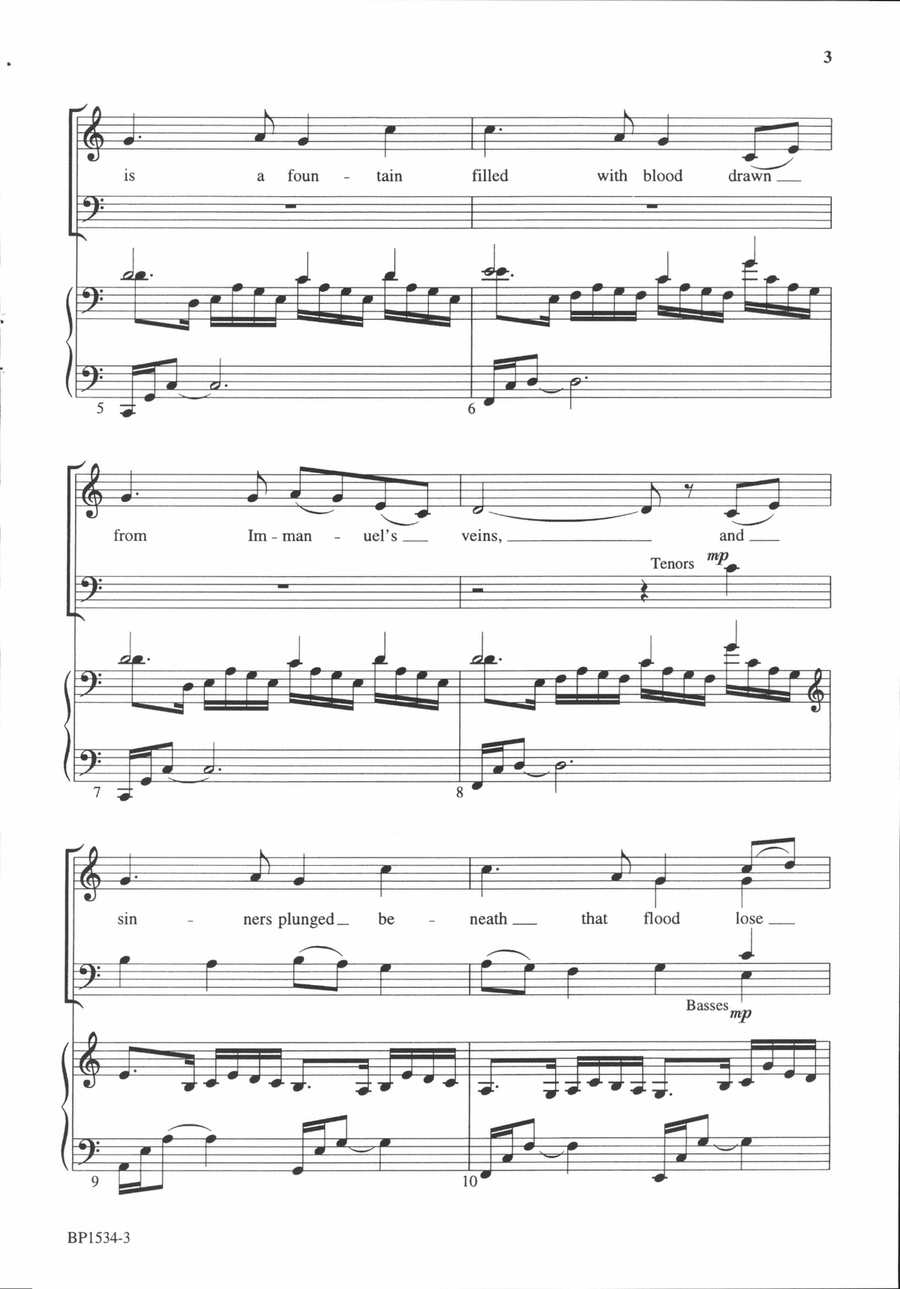 There Is a Fountain - Helvey 4-Part scores gallery preview page 3