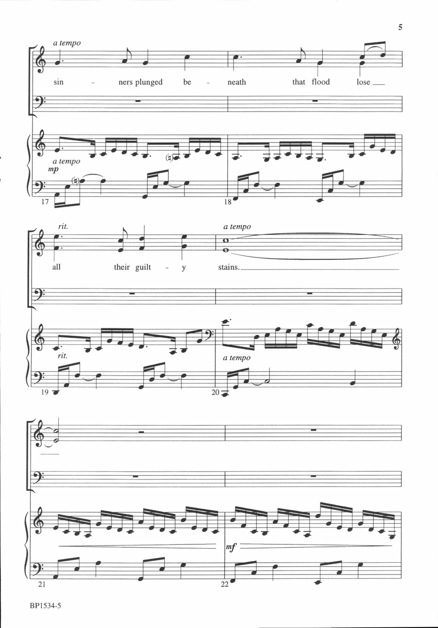 There Is a Fountain - Helvey 4-Part scores gallery preview page 5