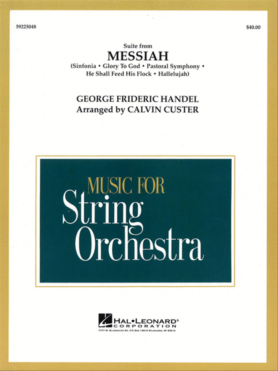 The Messiah Hwv 56 String Orchestra scores gallery preview page 1