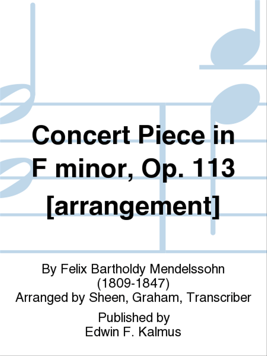 Concert Piece in F minor, Op. 113 [arrangement] Clarinet scores gallery preview page 1