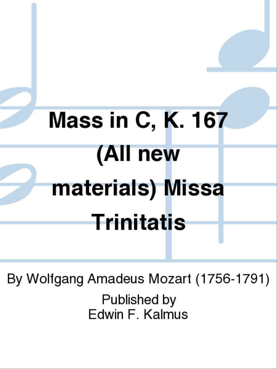 Mass in C, K. 167 (All new materials) Missa Trinitatis Choir scores gallery preview page 1