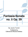 Fantasia-Sonata no. 5 Op. 29