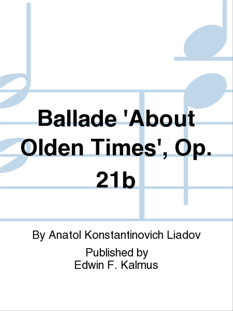 Ballade 'About Olden Times', Op. 21b Harp scores gallery preview page 1