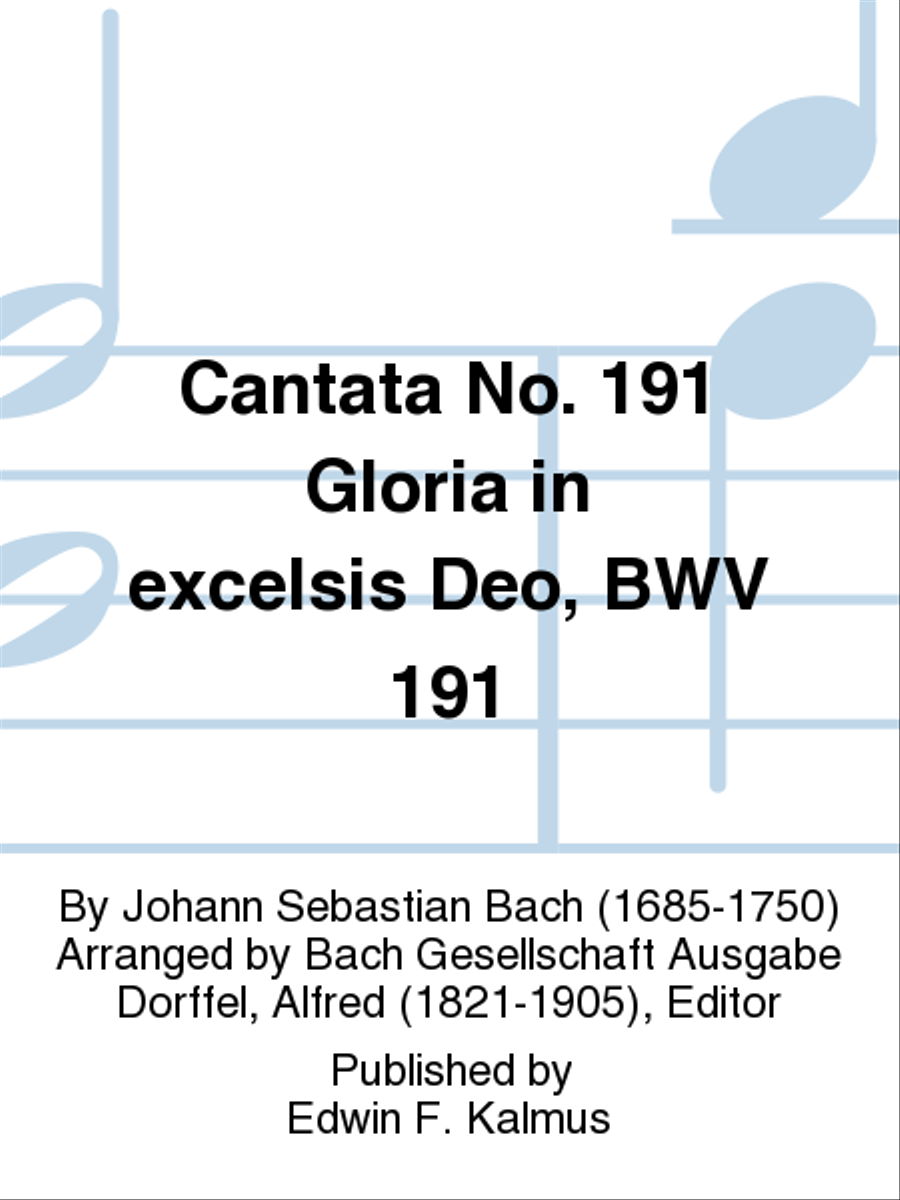 Cantata No. 191 Gloria in excelsis Deo, BWV 191 Choir scores gallery preview page 1
