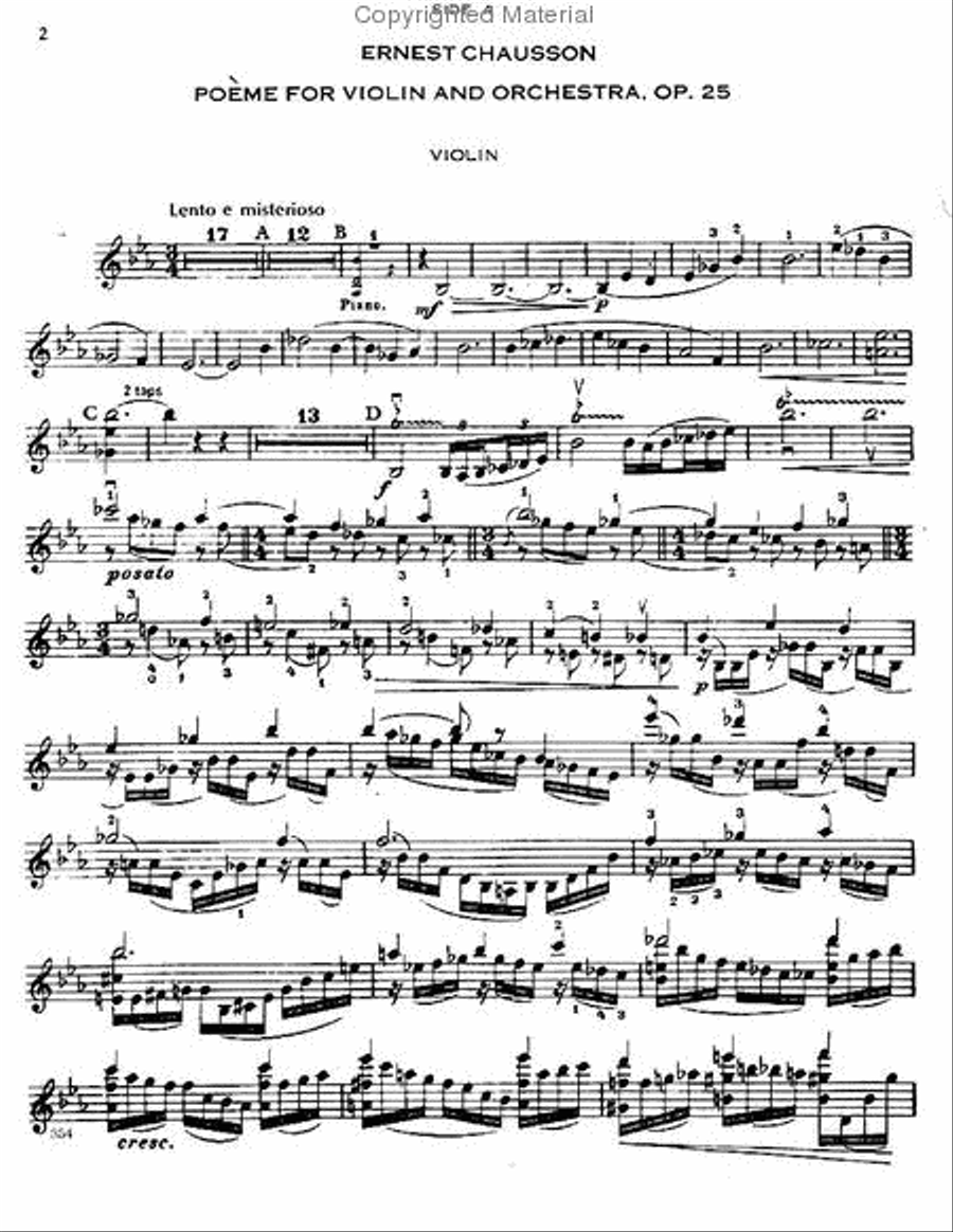 Chausson - Poeme & Schubert - Rondo Violin Solo scores gallery preview page 2